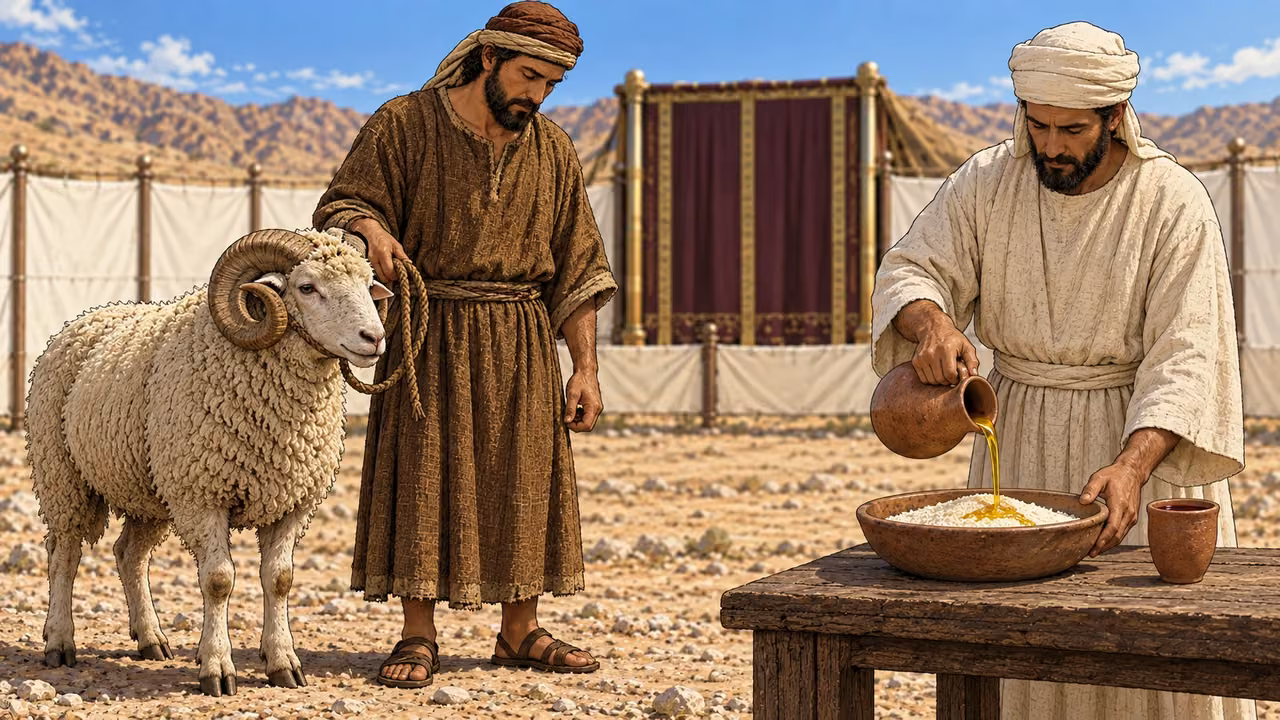 The offering with a ram