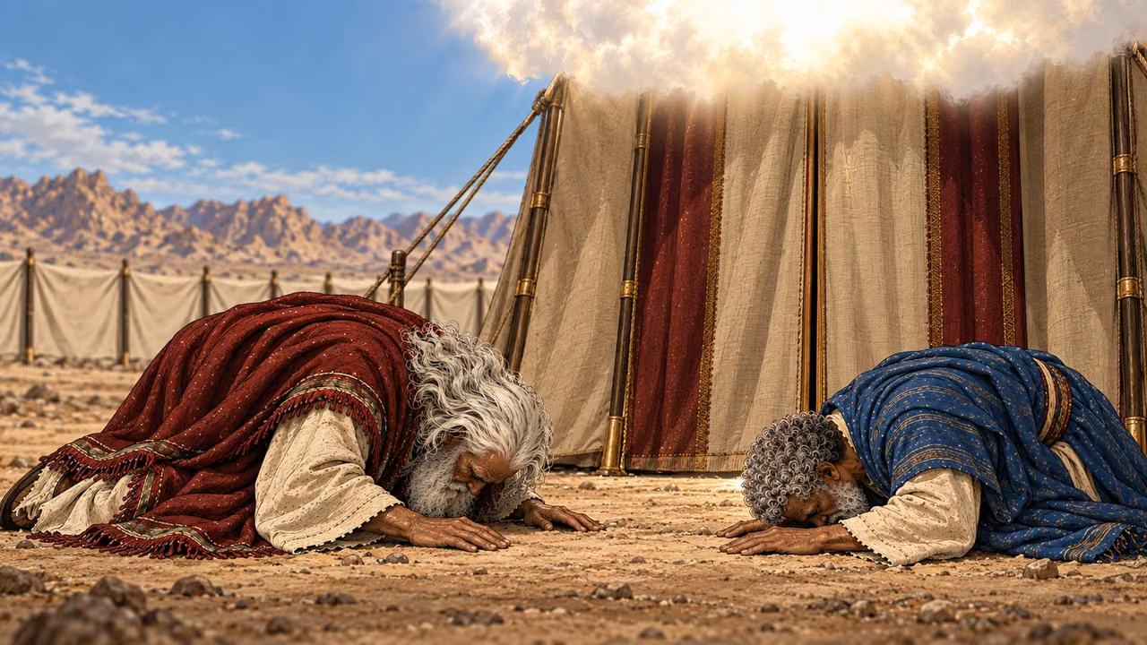 Before the tent of meeting