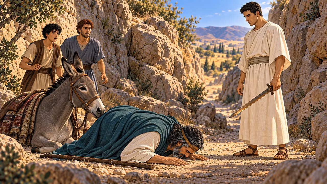 Balaam sees the angel
