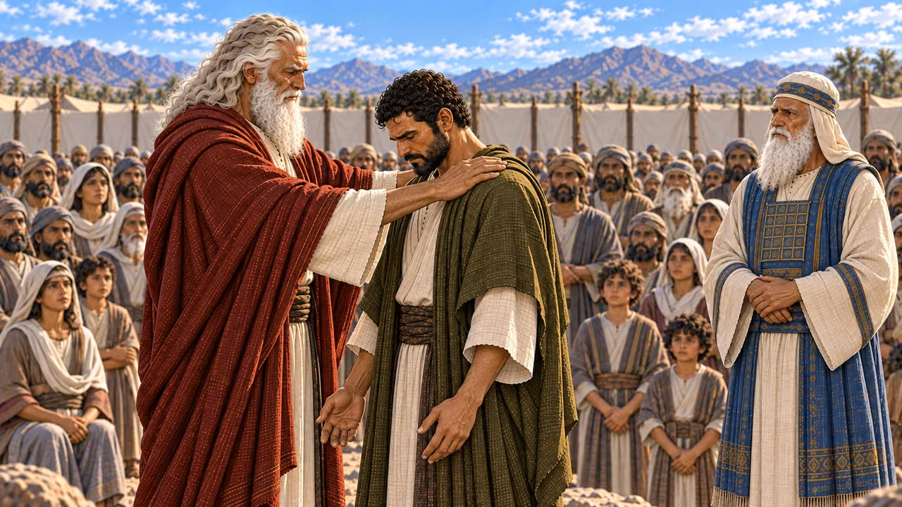 Moses commissions Joshua
