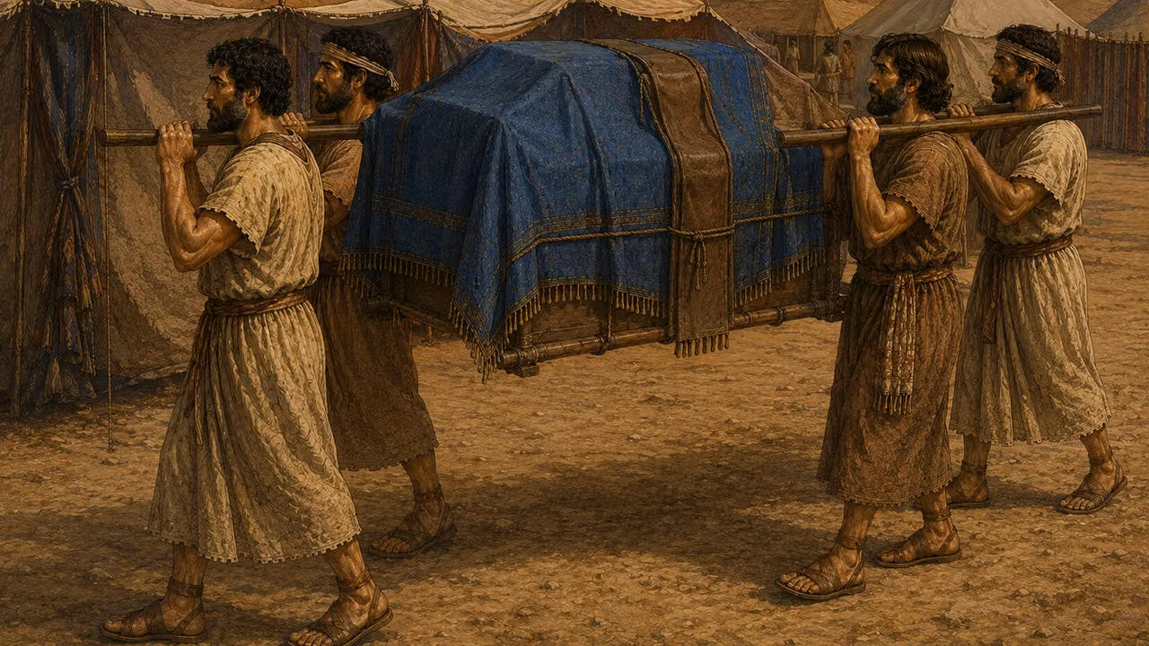 Kohath carries on the shoulder