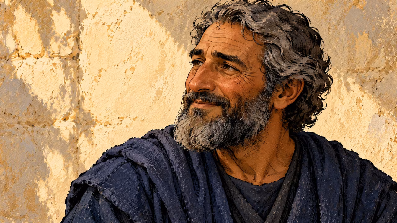 An older ruler's face relaxes into a gentle favorable smile.
