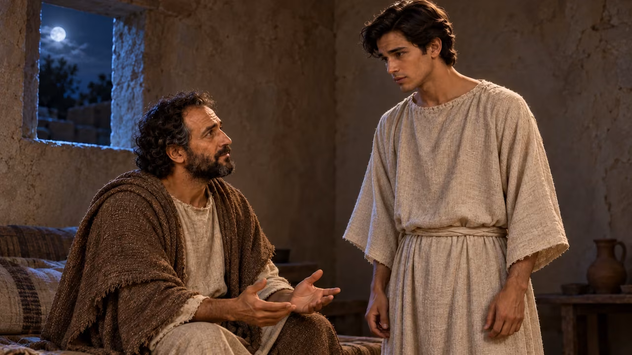 Hermas replies humbly to the young man, seeking more precise understanding; no following revelation is supplied.