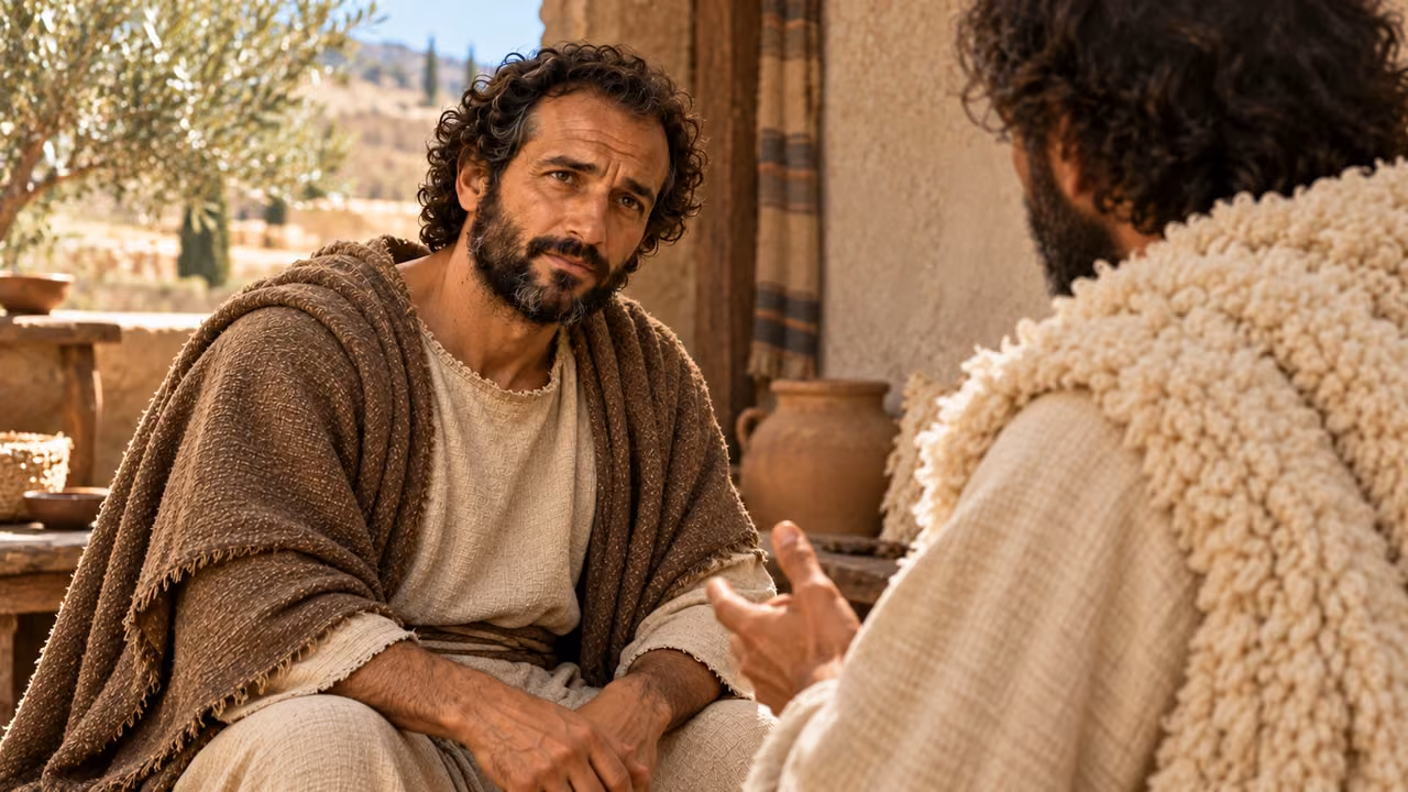 Hermas listens carefully to the teaching about the vessel and departing spirit, without literal spiritual beings.