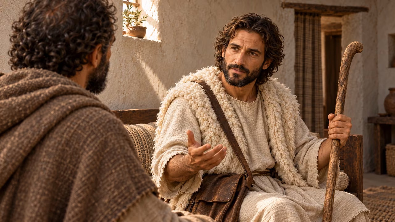 The shepherd explains the source contrast concerning faith and double-mindedness.