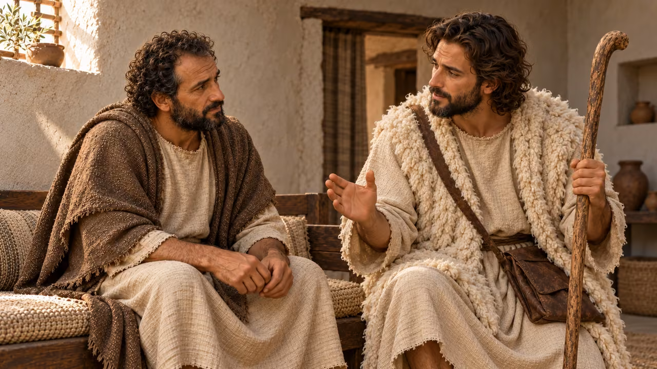 The shepherd concludes with the call to cast off sorrow and embrace cheerfulness.