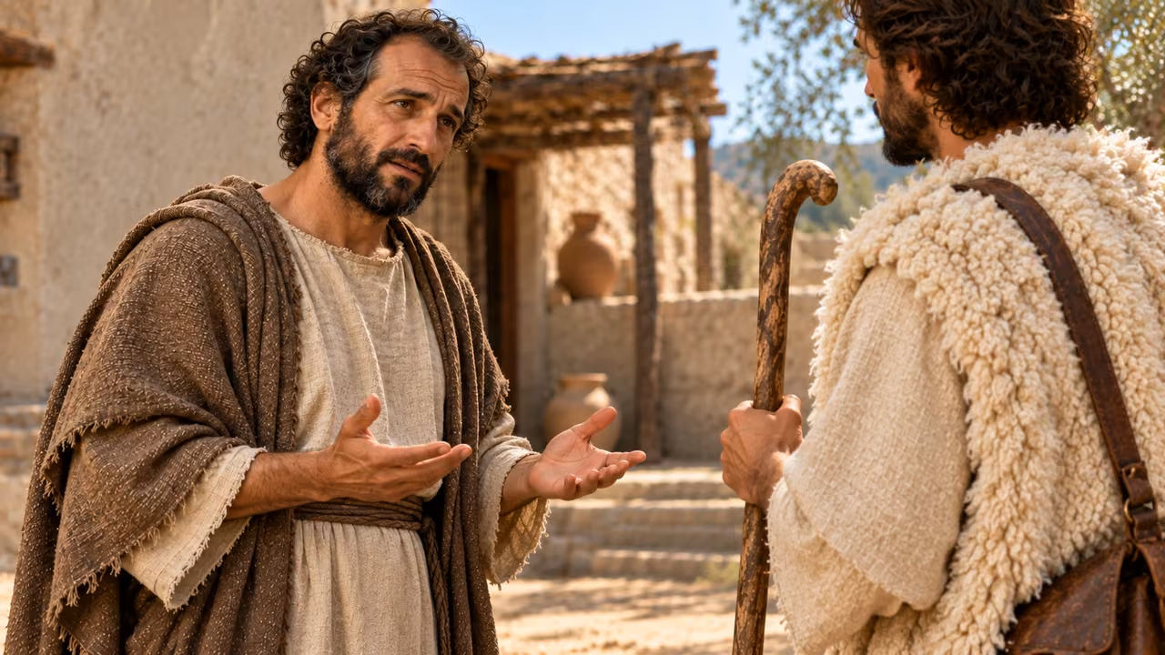 Hermas asks which deeds are meant.