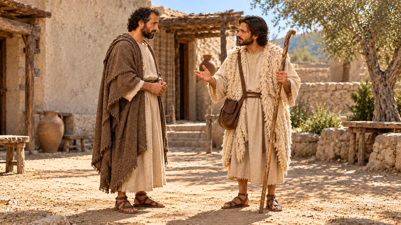 The shepherd answers with the instruction to resist without fear.