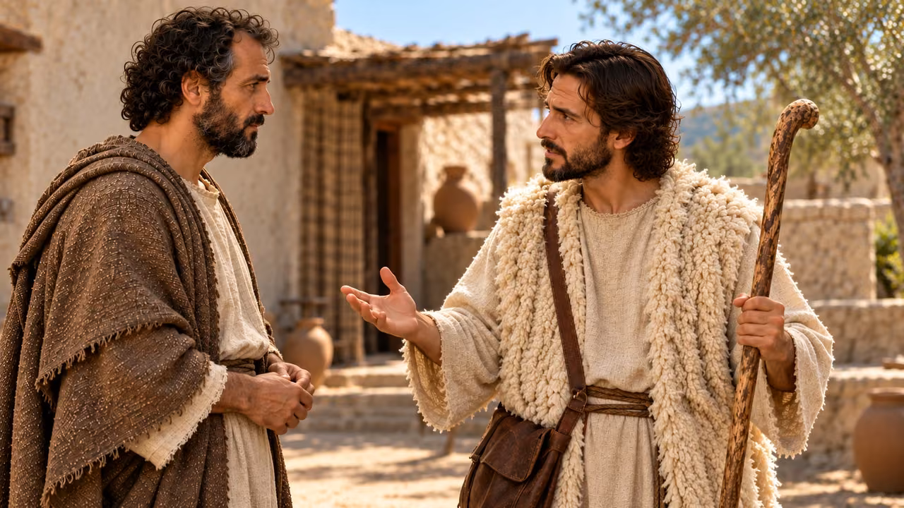 The shepherd applies the wine-jar comparison to faith and resistance.