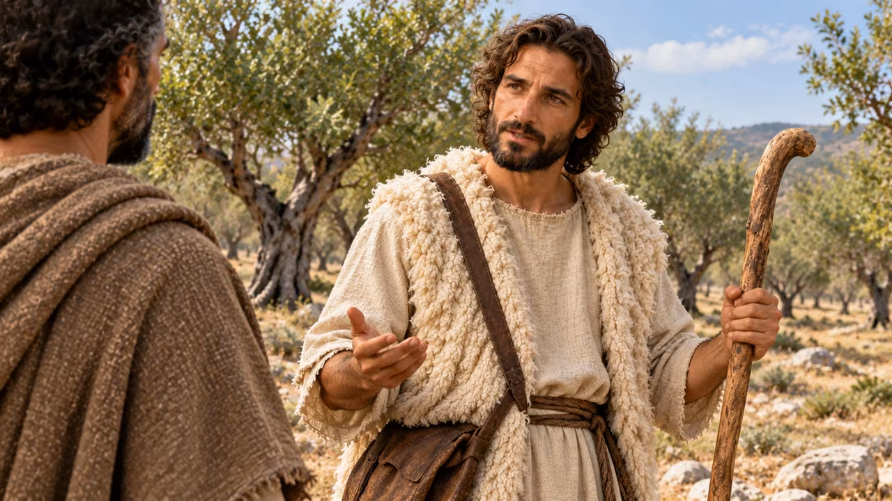 The shepherd promises to explain the teaching.