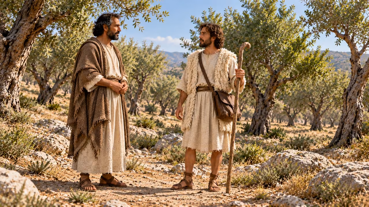 The instruction extends to Hermas, his children and household.