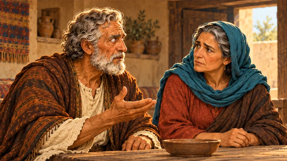 Tobit asks Anna worried questions about the delay.