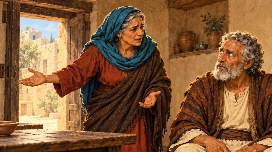 Anna tells Tobit her fearful belief that their son has perished.