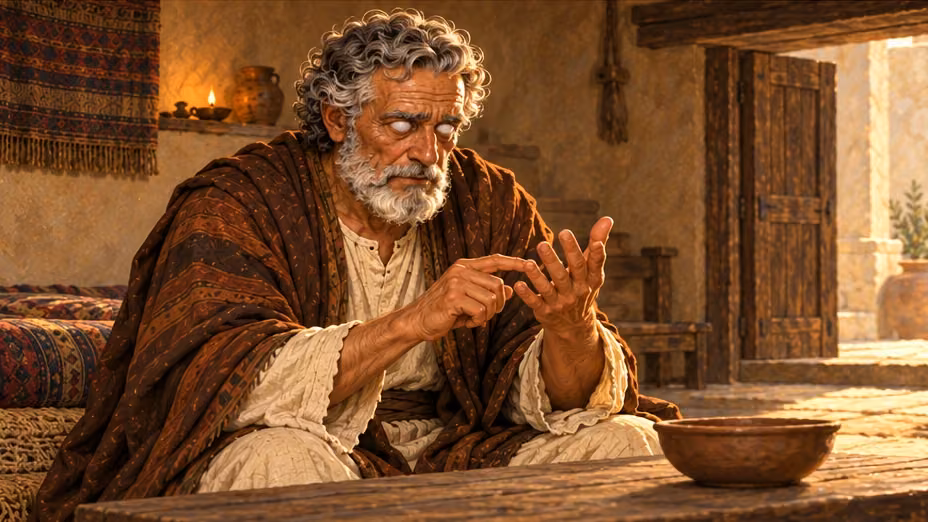 Blind Tobit counts each day while waiting at home.